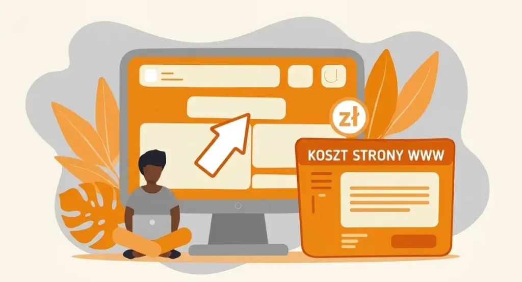 Grafika przedstawiająca cennik tworzenia stron internetowych